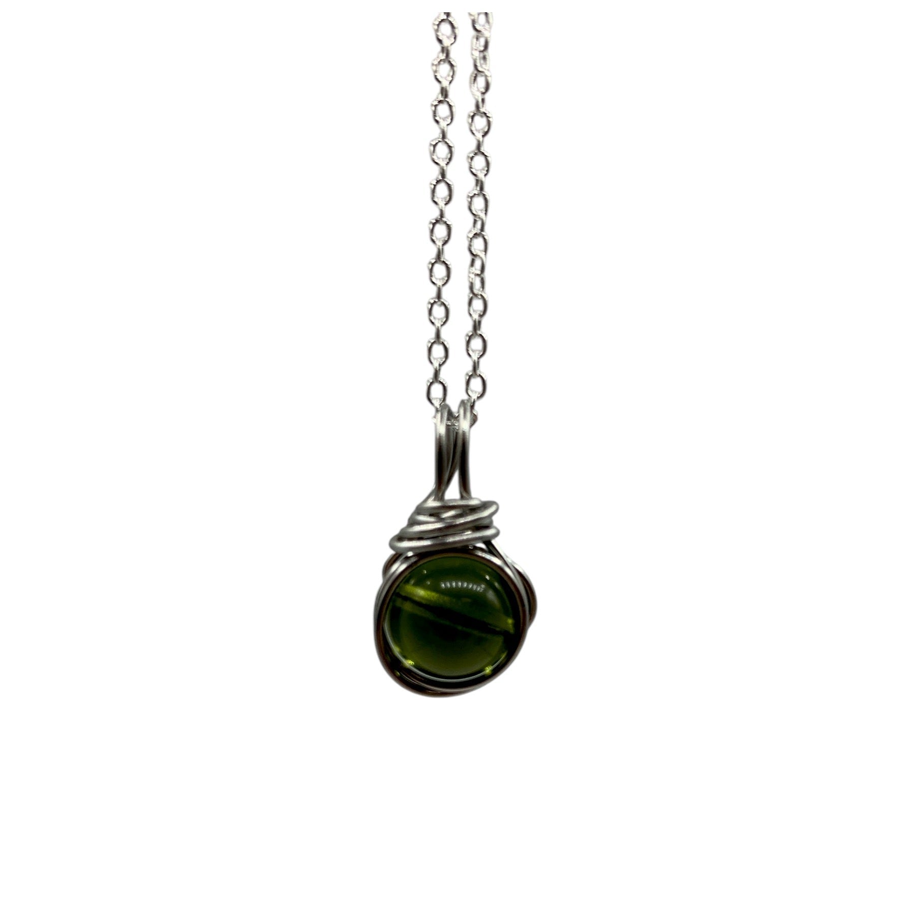 Necklace - Moldavite - Infinity Wrap